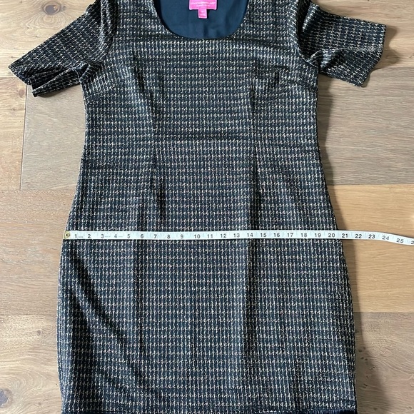 Isaac Mizrahi Live! Petite Always Isaac Lurex Fringe Hem Dress Size MP - Picture 6 of 12